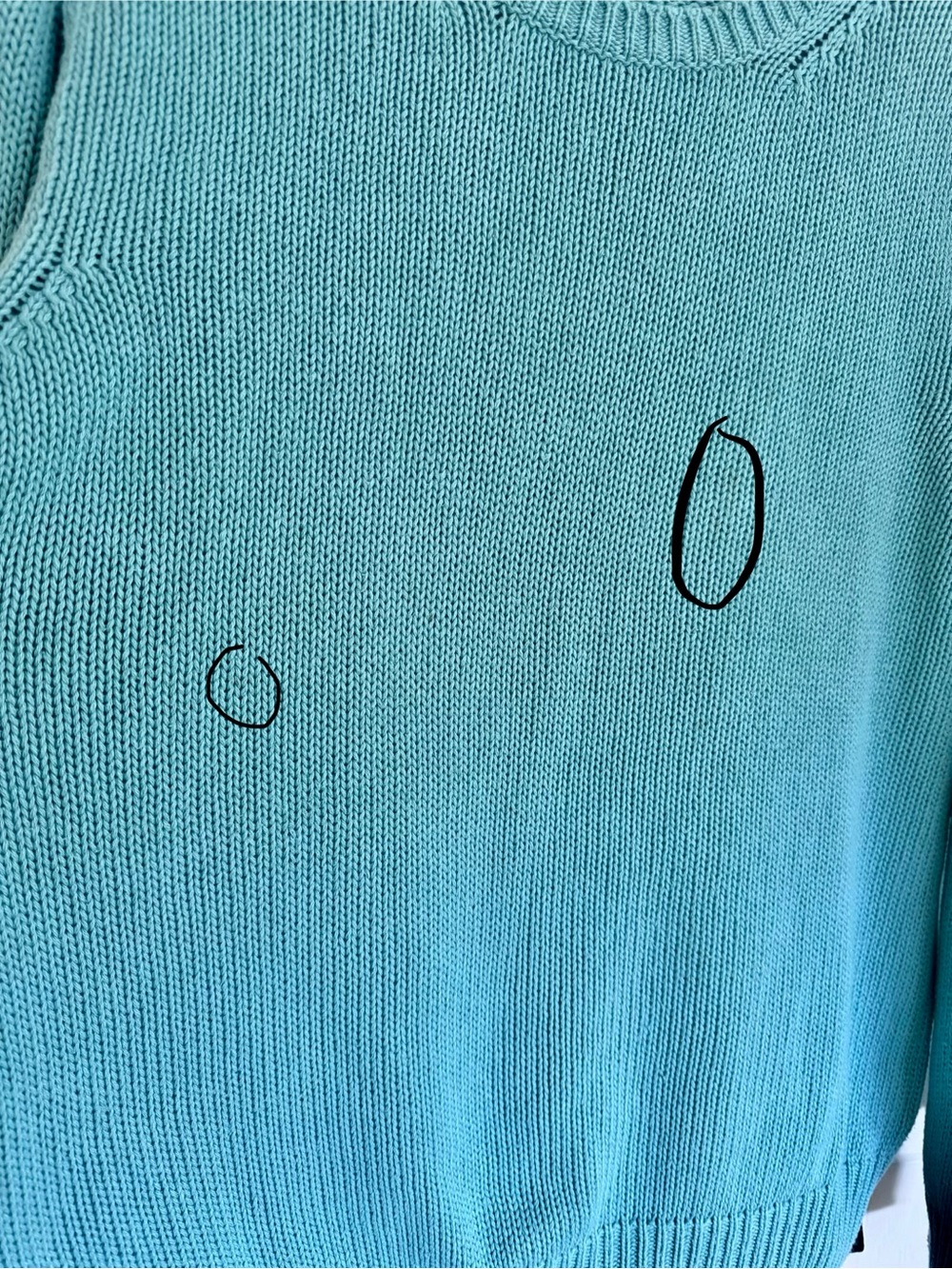 Ralph Lauren Purple Label Cashmere Blend Crewneck Sweater Aqua Blue Size Large - Picture 6 of 8